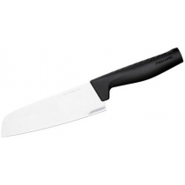 Кухонний ніж поварський Santoku Fiskars Hard Edge, 16.1см, нержавіюча сталь, пластик, чорний