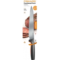 Кухонный нож для мяса Fiskars Functional Form, 21см, нержавеющая сталь, пластик, черный