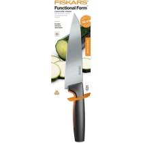 Кухонний ніж кухарський Fiskars Functional Form, середній, 16.9см, нержавіюча сталь, пластик, чорний