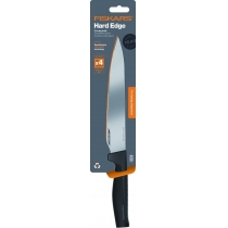 Кухонний ніж для м'яса Fiskars Hard Edge, 21.6см, нержавіюча сталь, пластик, чорний