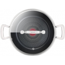 Сотейник з кришкою Tefal Unlimited, 26см, 2.5л, алюміній,скло, чорний