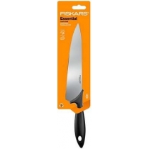 Кухонний ніж кухарський Fiskars Essential, 21.4см, нержавіюча сталь, пластик, чорний, пластик