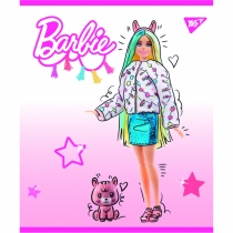 Зошит 18 аркушів, лінія, "Barbie" мат. ВДЛ+глітер