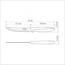 Ніж універсальний Tramontina Plenus light grey, 127 мм