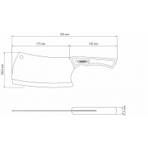 Ніж-тесак Tramontina Churrasco Black, 178 мм