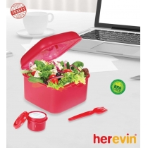 Ланчбокс з приборами Herevin Salad Box Mix Coloured