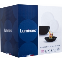 Сервіз LUMINARC DIWALI BLACK & WHITE, 19 предметів