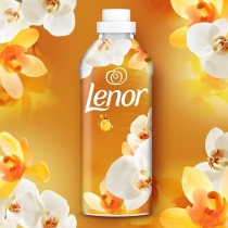 Кондиціонер для білизни ТМ LENOR Ванільна Орхідея та Золотий Бурштин 2X925мл