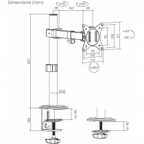 Кронштейн Brateck LDT66-C011