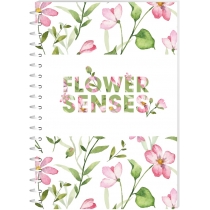 Блокнот Flower Senses, А6, обкл. картон, спіраль, 80 арк., кліт., асорті