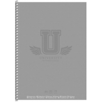 Коледж-блок, спiраль, В5/80арк., у клітинку, білий блок, 70г/м2, картон, мат. ламінація, Student