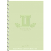 Коледж-блок, спiраль, В5/80арк., у клітинку, білий блок, 70г/м2, картон, мат. ламінація, Student