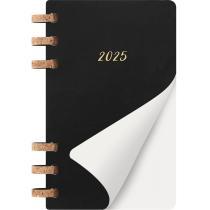 Щотижневик Moleskine 2025 Spiral, 13х21/ Чорний м’який