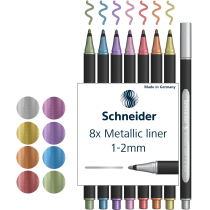 Набір лайнерів металік Schneider Paint-It 1-2 мм 8 шт.