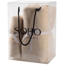 Набір  рушників ТМ SOHO 35*75+70*140см бавовна 100% Bow Cream